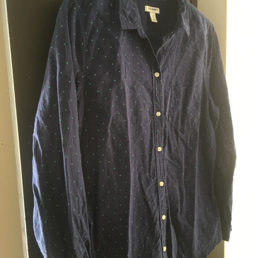 Women’s Old Navy polka dot button down